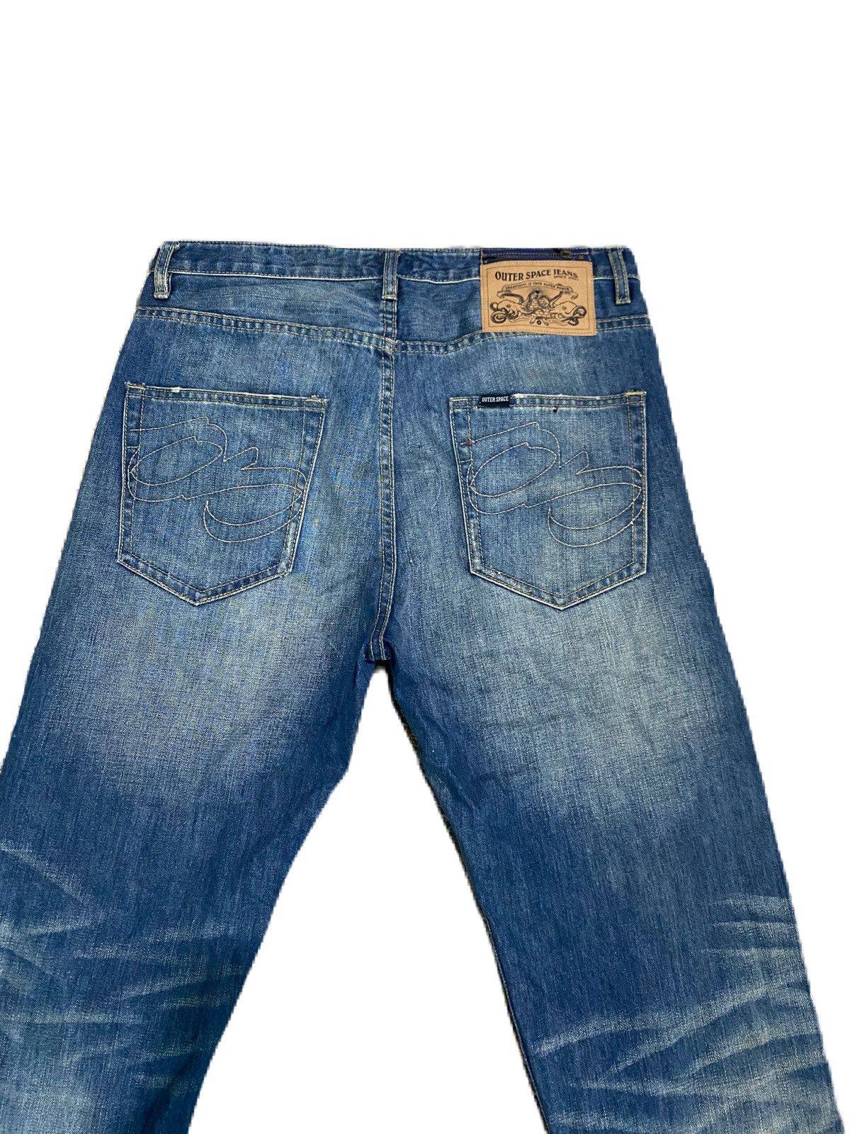 Japanese Brand × Kapital JAPAN BRAND OUTER SPACE RIPPED STYLE DENIM DISTRESS Size US 34 / EU 50 - 6 Thumbnail