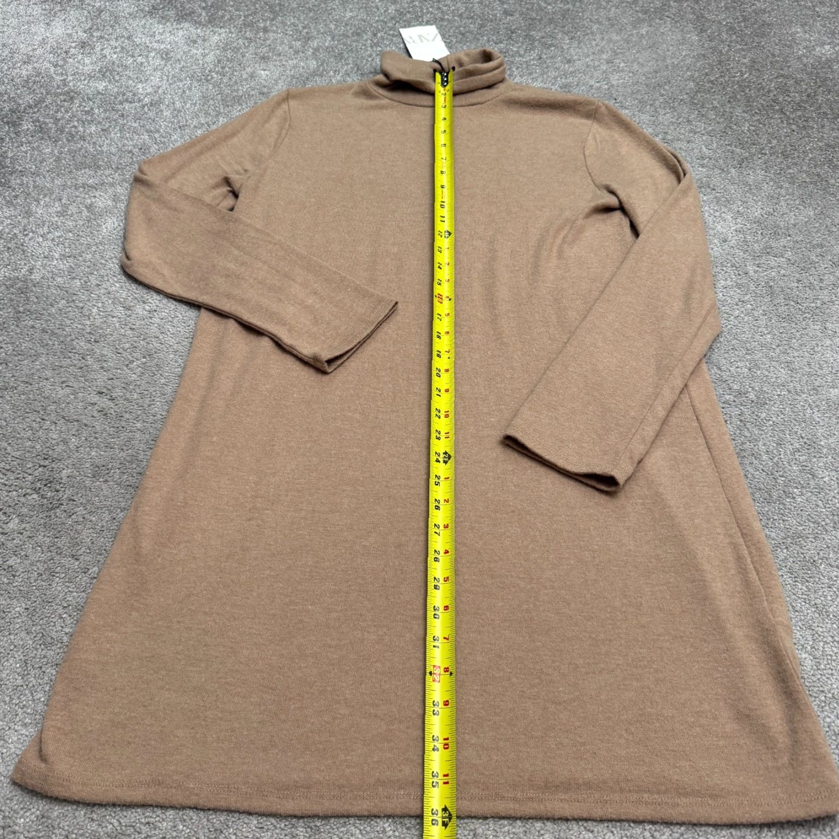 Zara **Zara Women's Brown Long Sleeve Turtleneck Pullover Shift Dress Large** User: Zara Women's Brown Long Sleeve Turtleneck Pullover Shift Dress Large Size L / US 10 / IT 46 - 4 Thumbnail