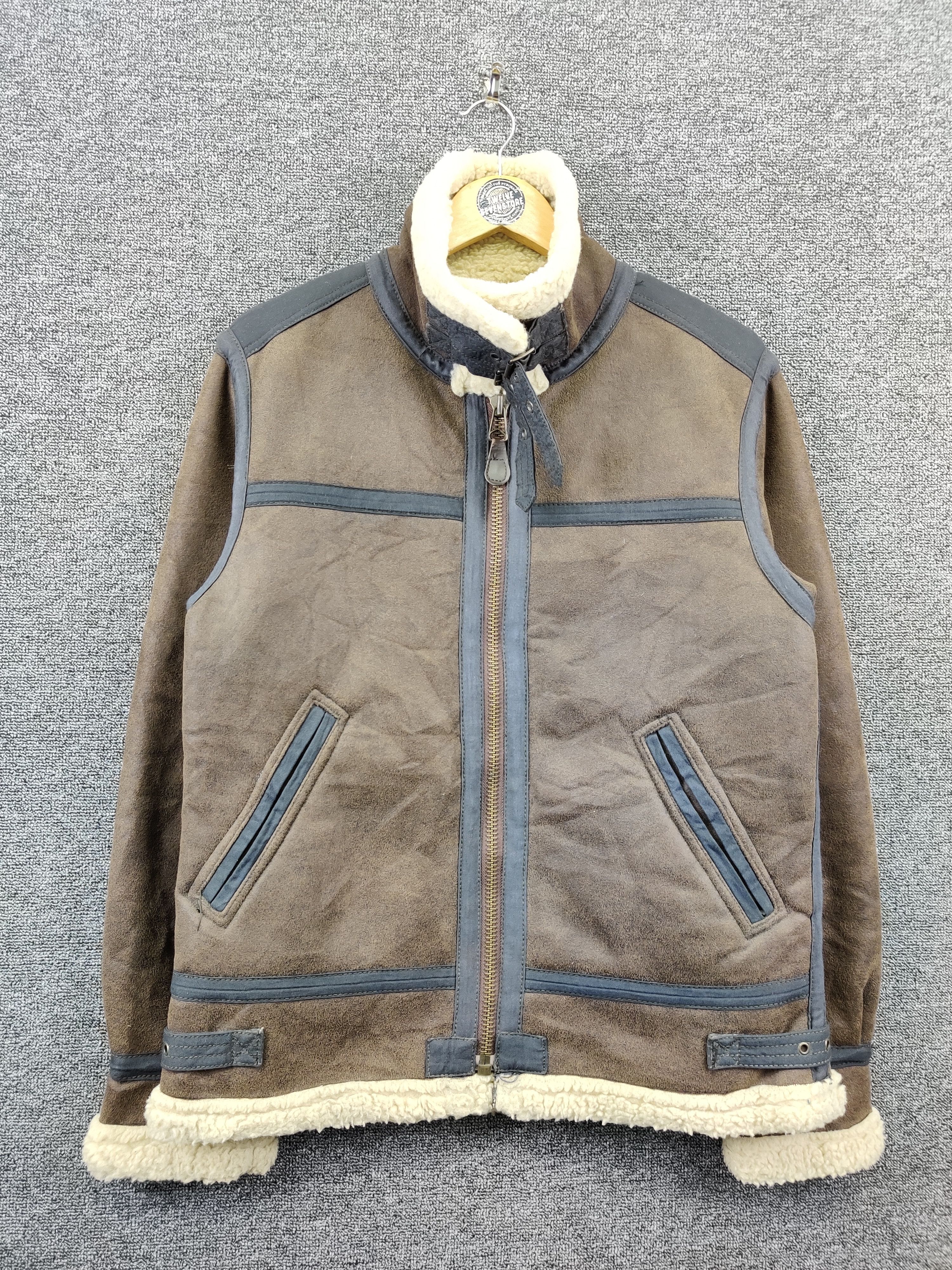 Alpha Industries Vintage Alpha Industries B-3 Sherpa Leather Jacket Size US L / EU 52-54 / 3 - 1 Thumbnail