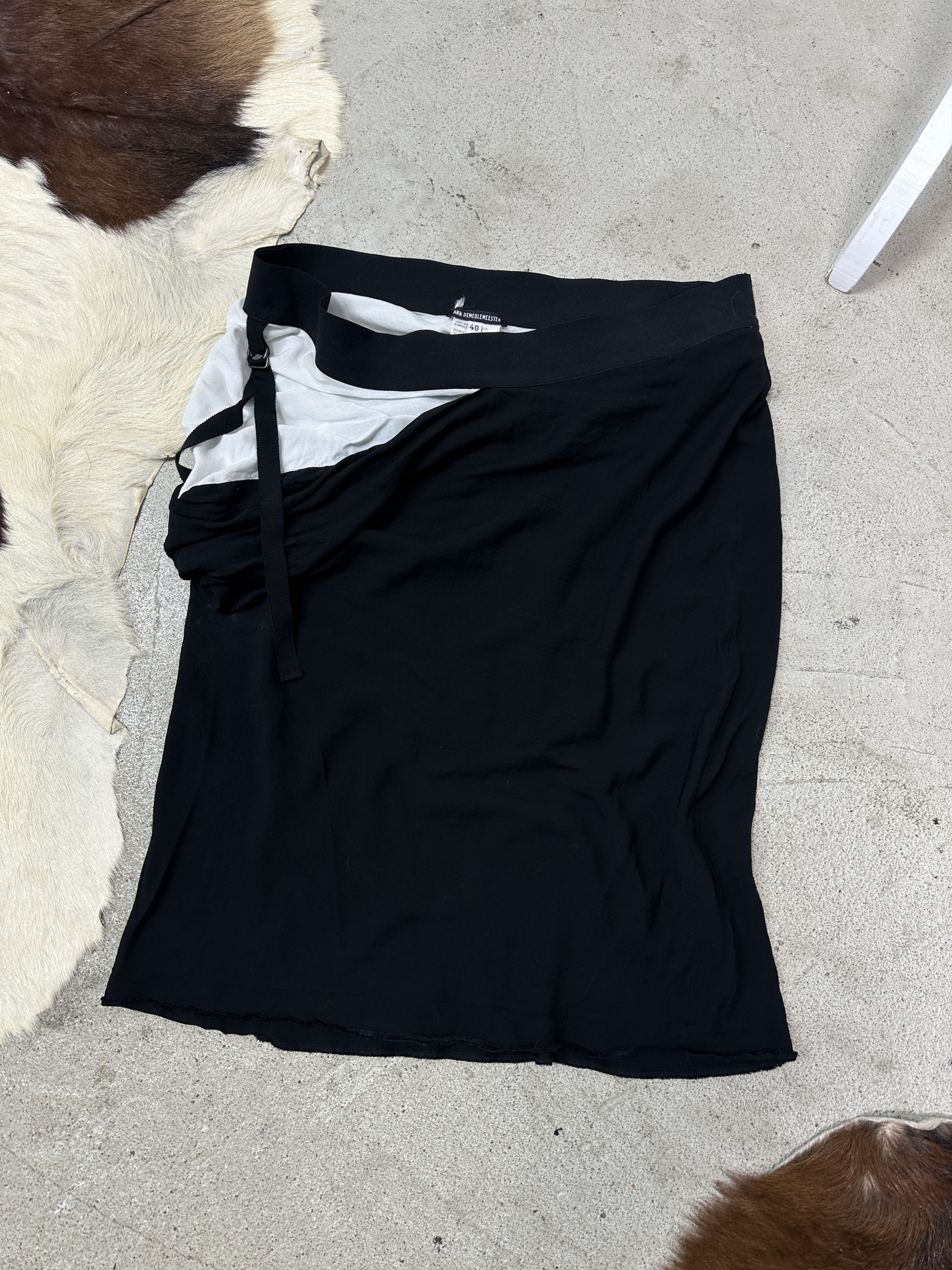 Ann Demeulemeester Vintage Avant Garde Viscose Ann Demeulemeester Skirt Y2K Size 26" / US 2 / IT 38 - 2 Thumbnail