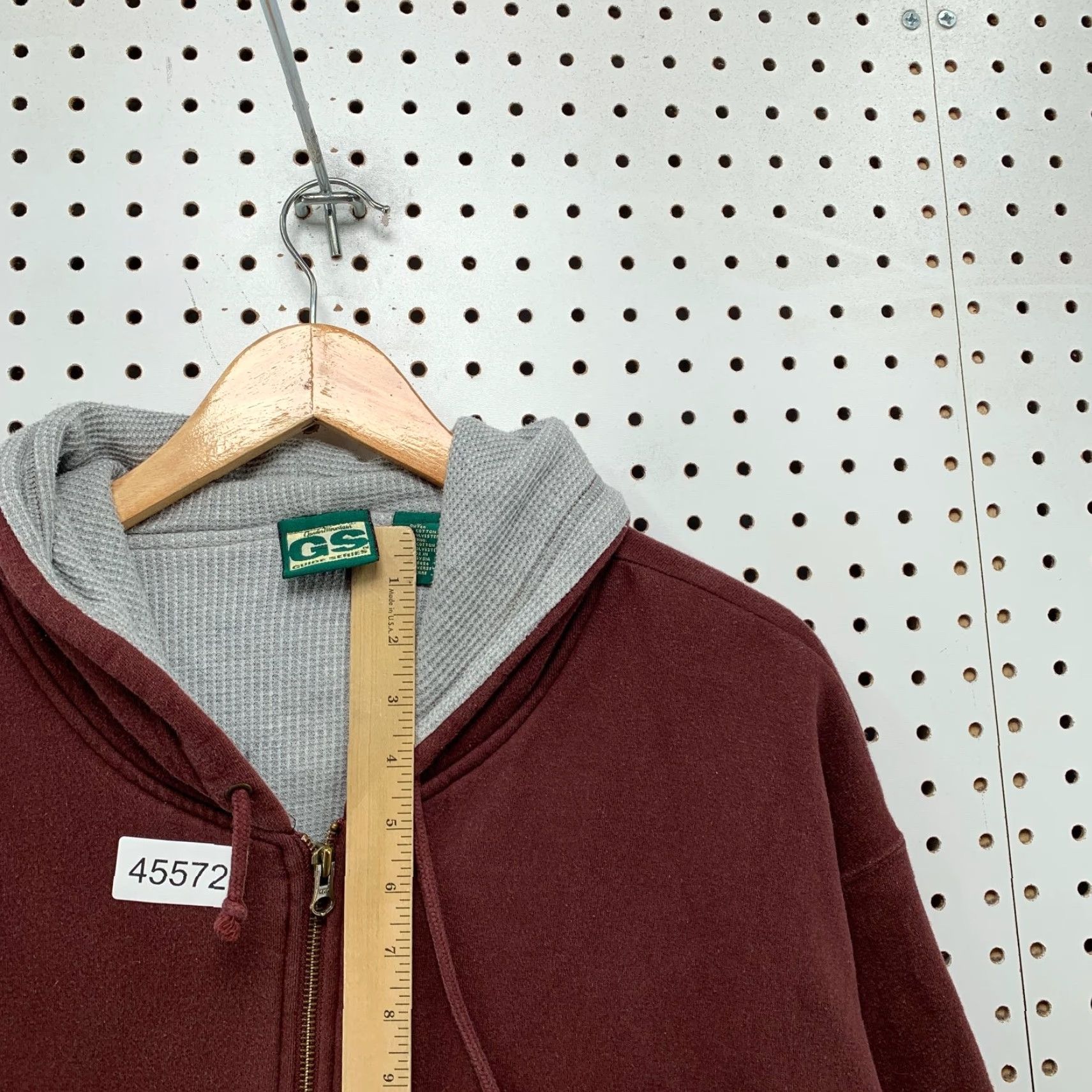 Vintage VINTAGE Gander Mountain Hoodie Mens Large Gray Maroon Thermal Lined Hooded Size US L / EU 52-54 / 3 - 7 Thumbnail