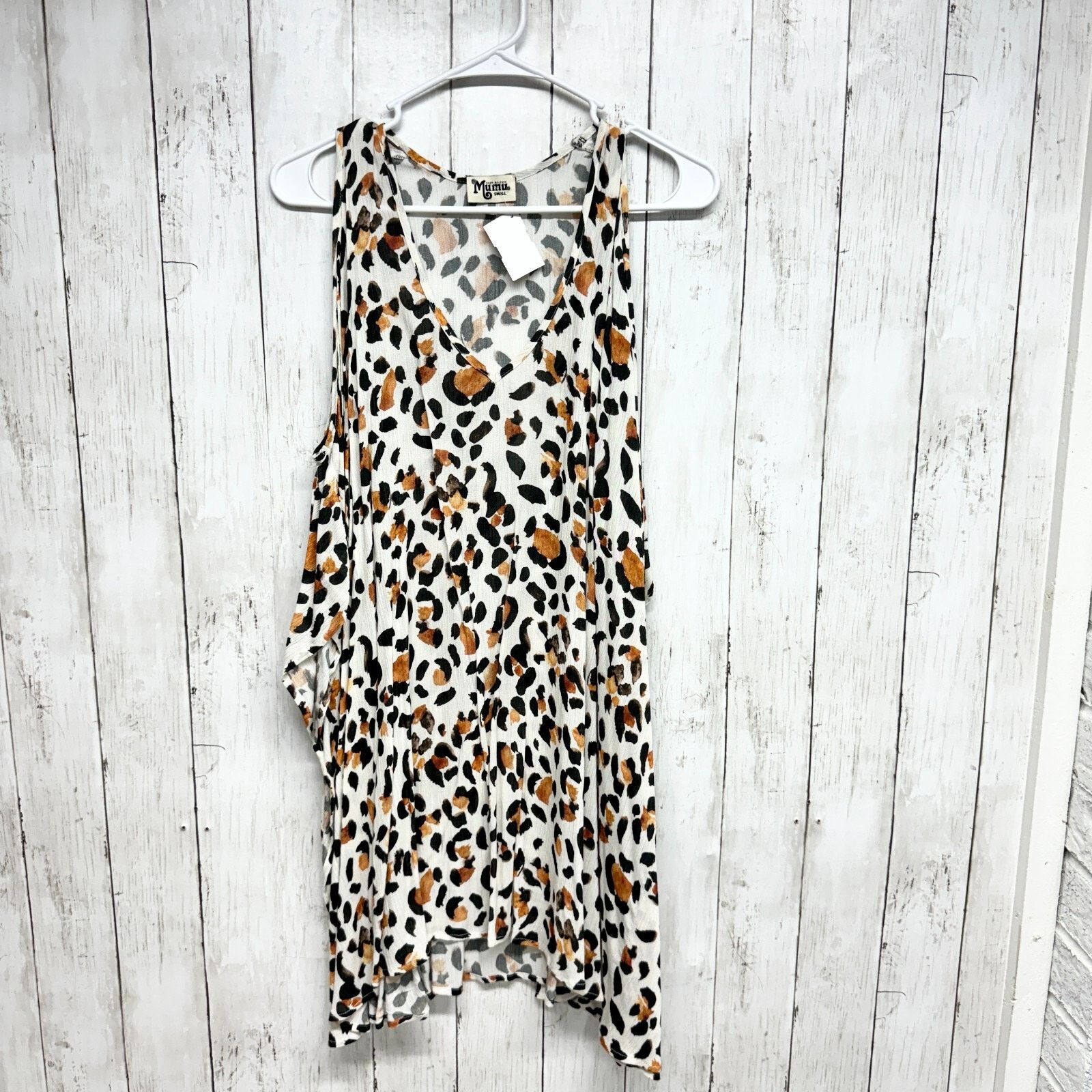 Show Me Your MuMu Show Me Your Mumu Dress S Mini Leopard Print Cold Shoulder Size S / US 4 / IT 40 - 1 Thumbnail