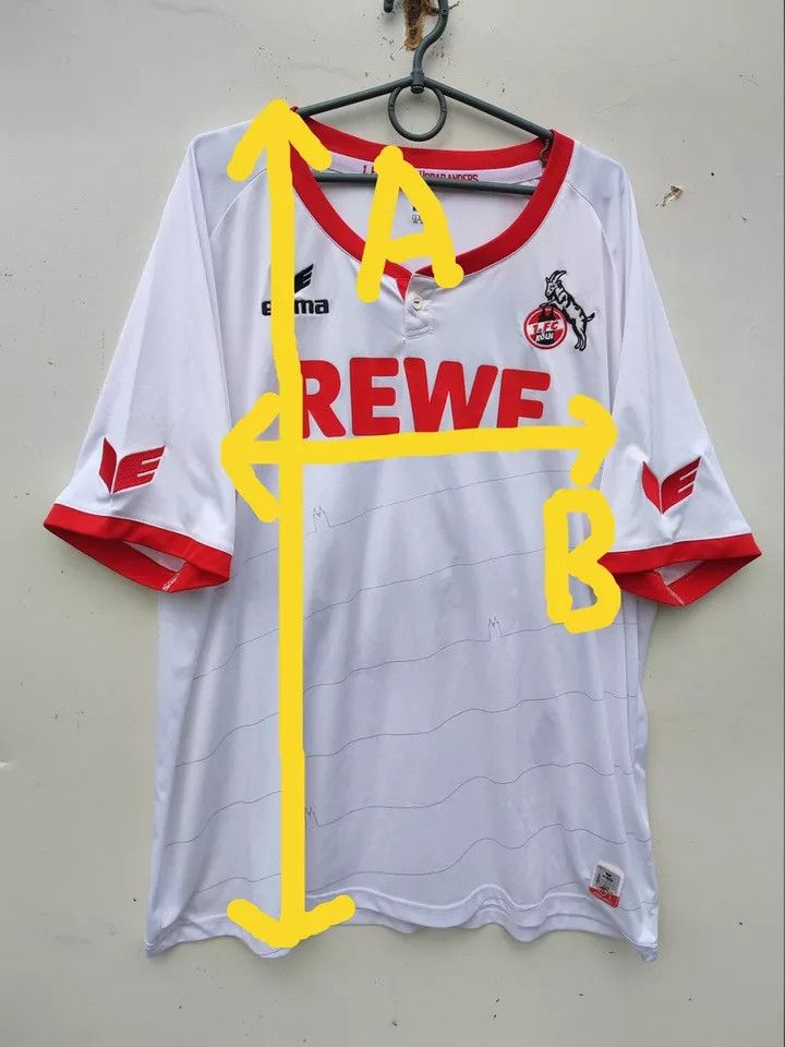 Erima FC Koln 2016/17 FOOTBALL Kit SHIRT SOCCER JERSEY Erima Size US XXL / EU 58 / 5 - 15 Thumbnail