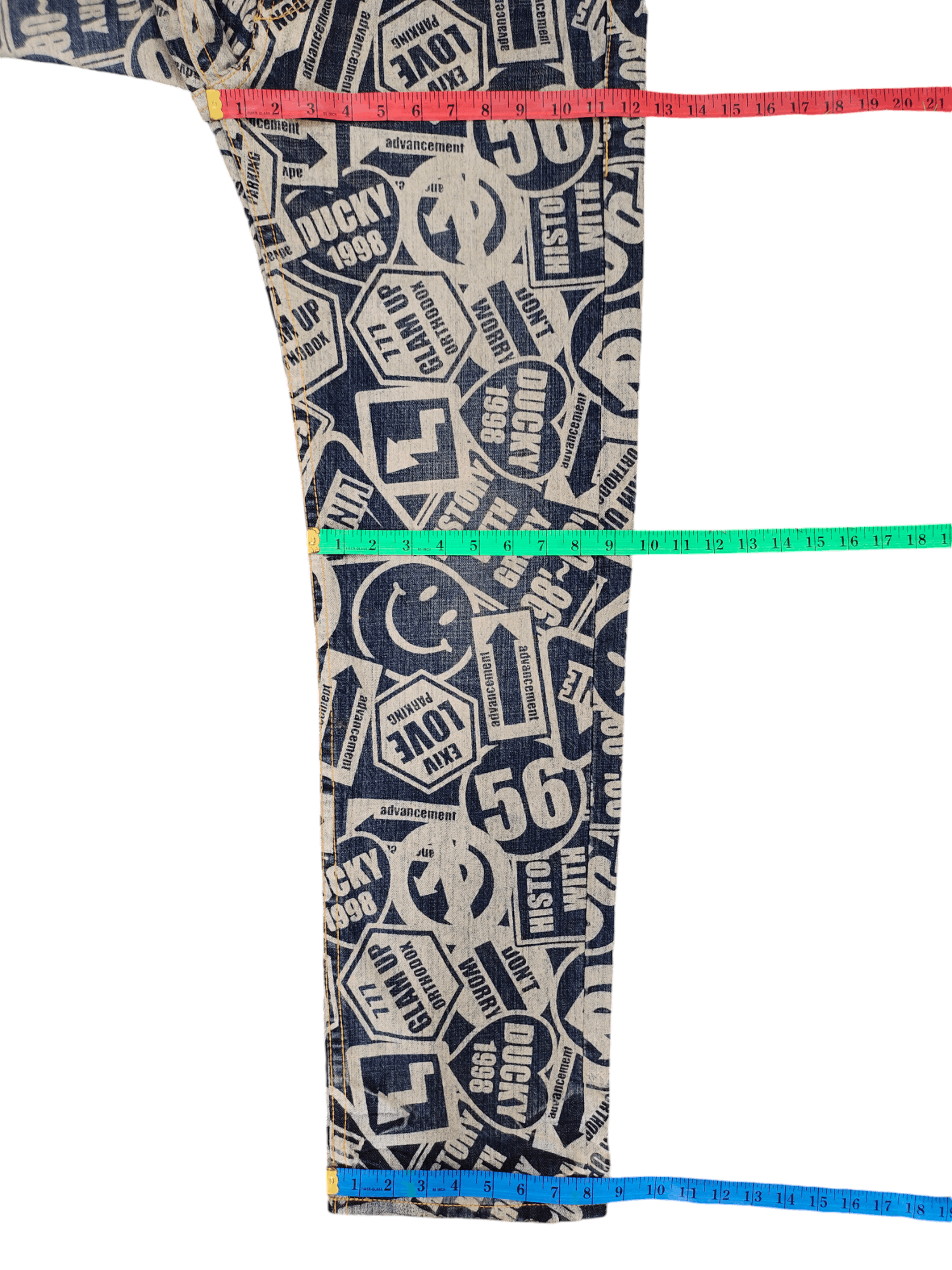 Hysteric Glamour × Undercover Japanese Co & Lu Full Print Hysteric Glamour Style Jeans Size US 33 - 10 Thumbnail