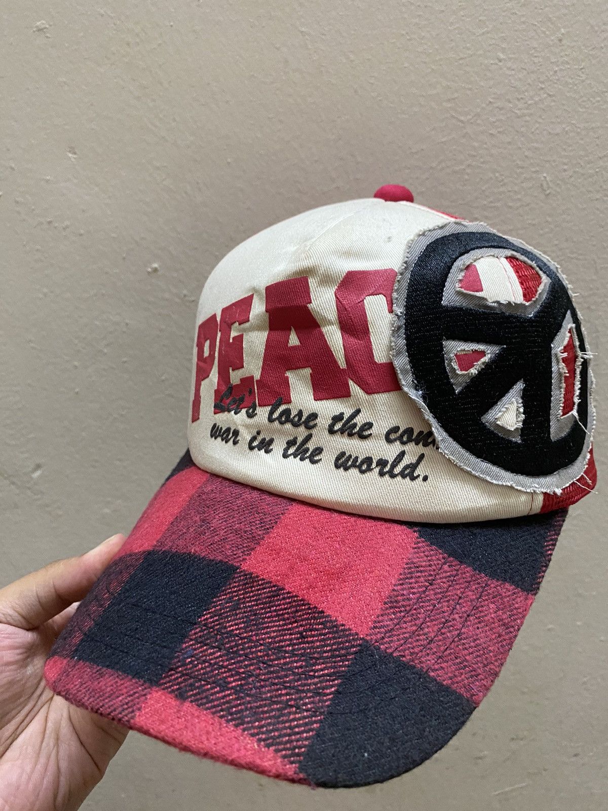 Unsound Rags Peace War is Not the Answer Distressed Trucker Hat Size ONE SIZE - 2 Thumbnail