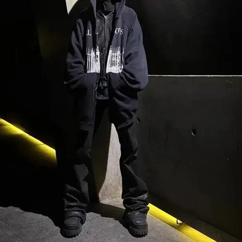 Other Streetwear Wax Leather Stretch Hombre Baggy Flare Pants Size US 32 / EU 48 - 4 Thumbnail