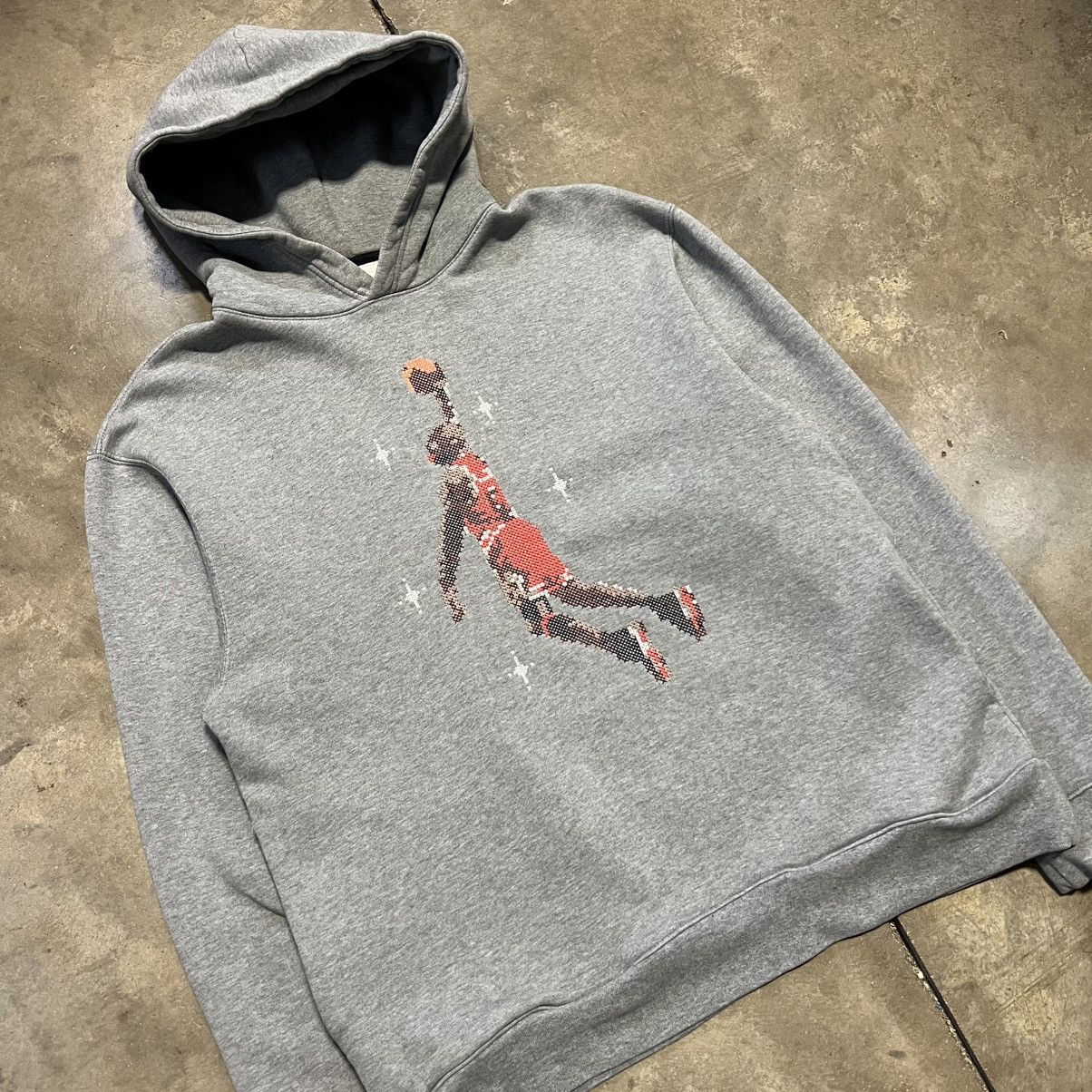 Jordan Brand × Nike × Vintage Jordan Essentials Graphic Fleece Hoodie Jumpman Heavyweight Size US M / EU 48-50 / 2 - 2 Thumbnail