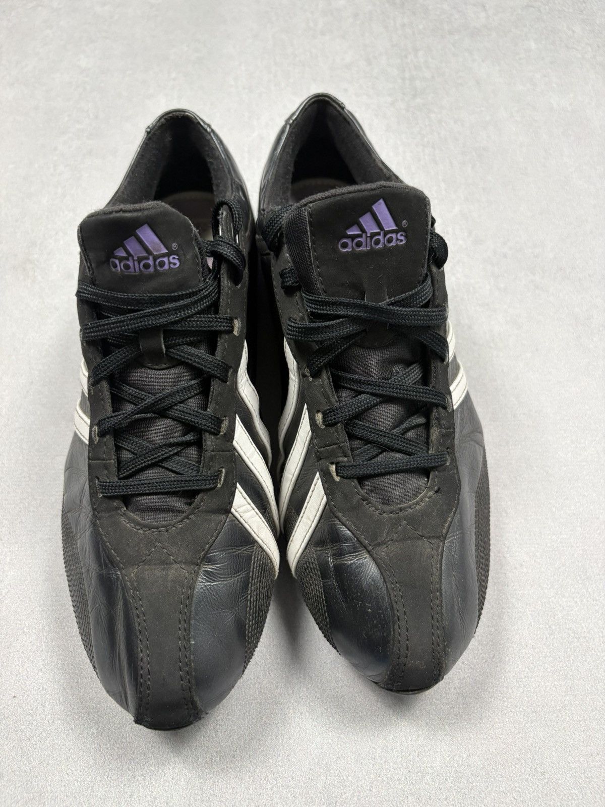 Adidas Vintage Adidas Leather Trainers Y2K 00s Sneakers 2007 Black Size US 7 / IT 37 - 2 Thumbnail