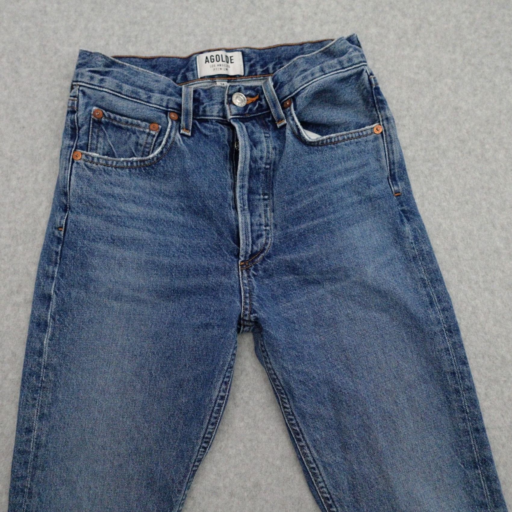 Agolde AGOLDE Jeans Shirt? Distressed Blue Straight Womens 24x26 Denim 24 Jeans Distressed Blue AGOLDE Women Sizes 24x26 Size 42" / US 20 - 2 Thumbnail