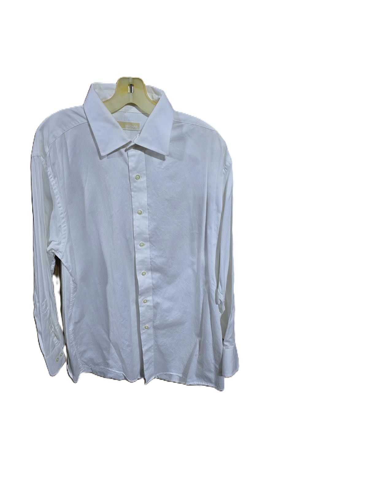 Michael Kors Michael Michael Kors White Button Down Top Size US L / EU 52-54 / 3 - 2 Thumbnail
