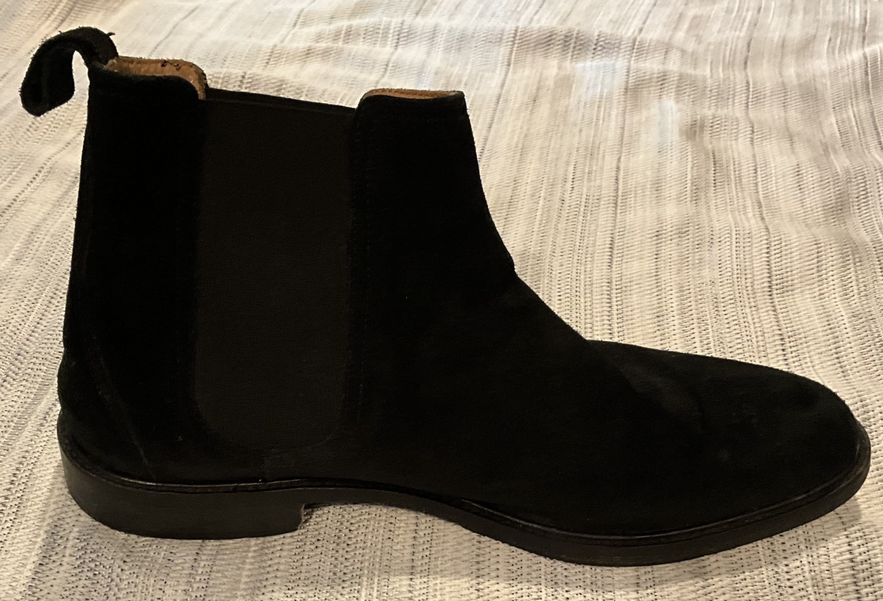Barneys New York Men’s Barneys NY Black Suede Boots Made in Italy 10 1/2M Size US 10.5 / EU 43-44 - 9 Thumbnail