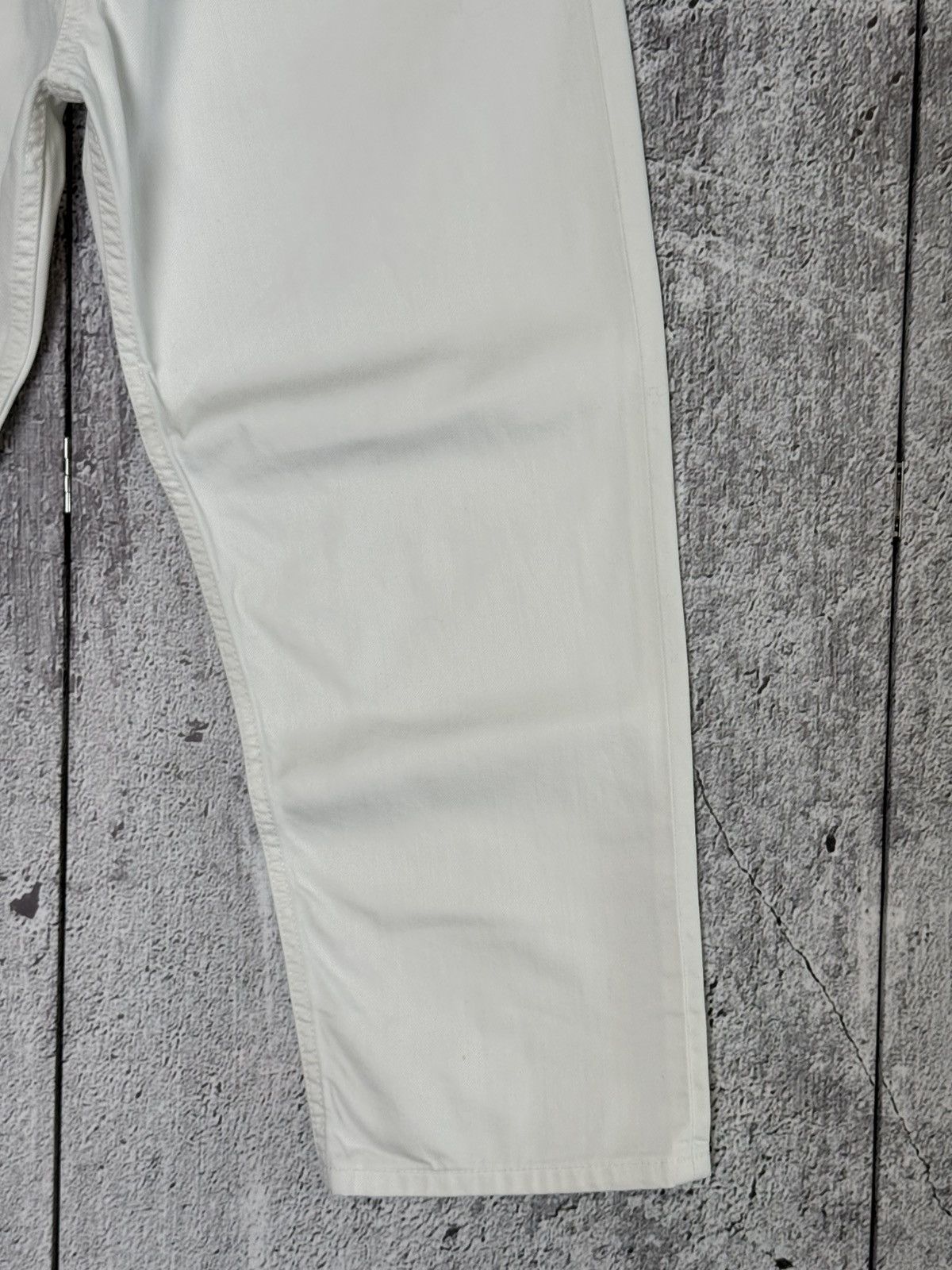 Prada Prada White Cropped Denim Pants Capri Trousers Logo Detail Size 31" - 13 Thumbnail