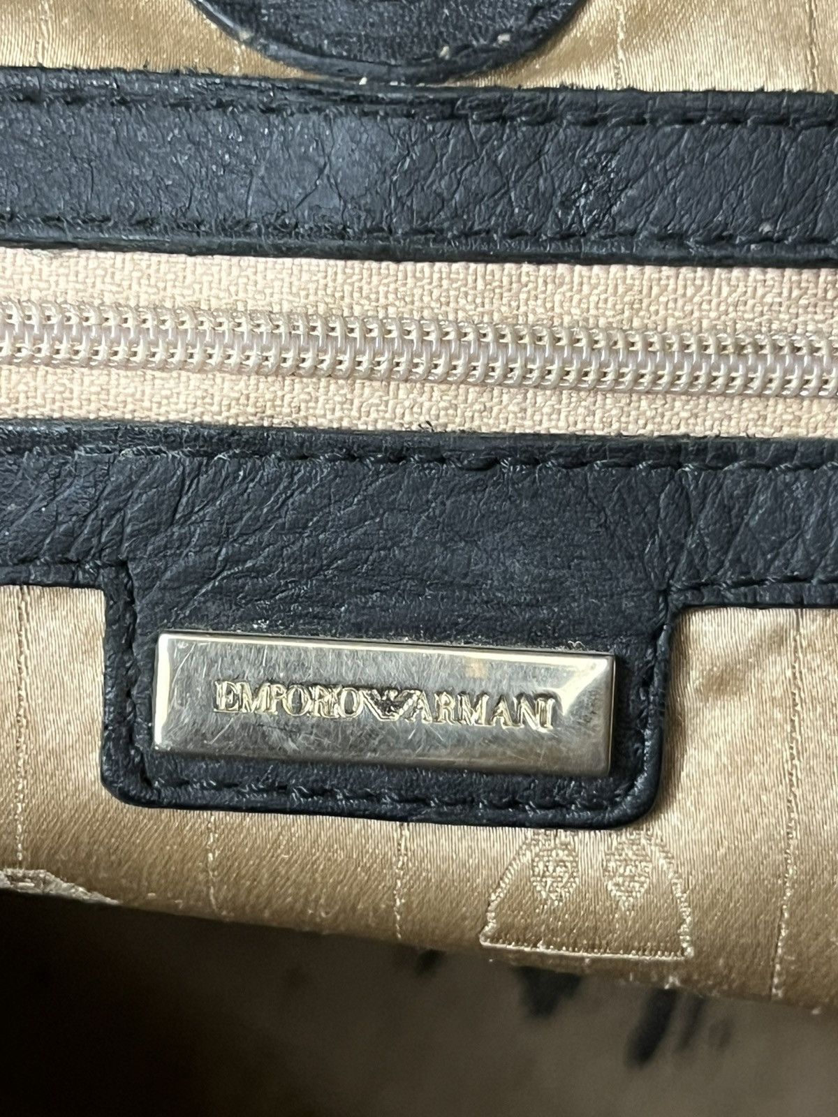 Emporio Armani Emporio Armani Leather Tote Bag Size ONE SIZE - 6 Thumbnail