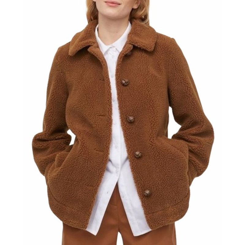 H&M H&M Brown Teddy Bear Sherpa Button Down Teddy Jacket Size 6 Size M / US 6-8 / IT 42-44 - 1 Thumbnail