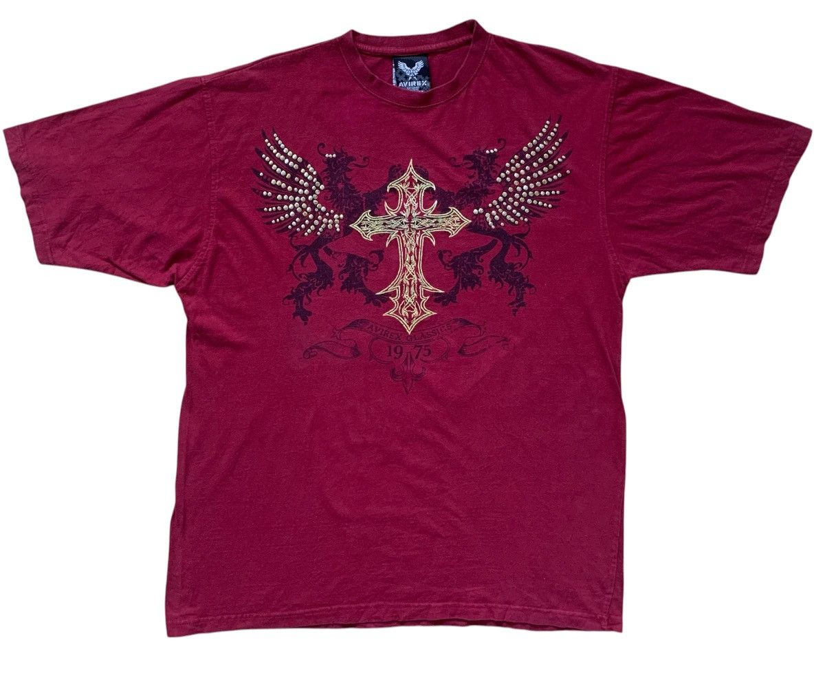 Avirex Classics Cross Wings Embroidered T Shirt