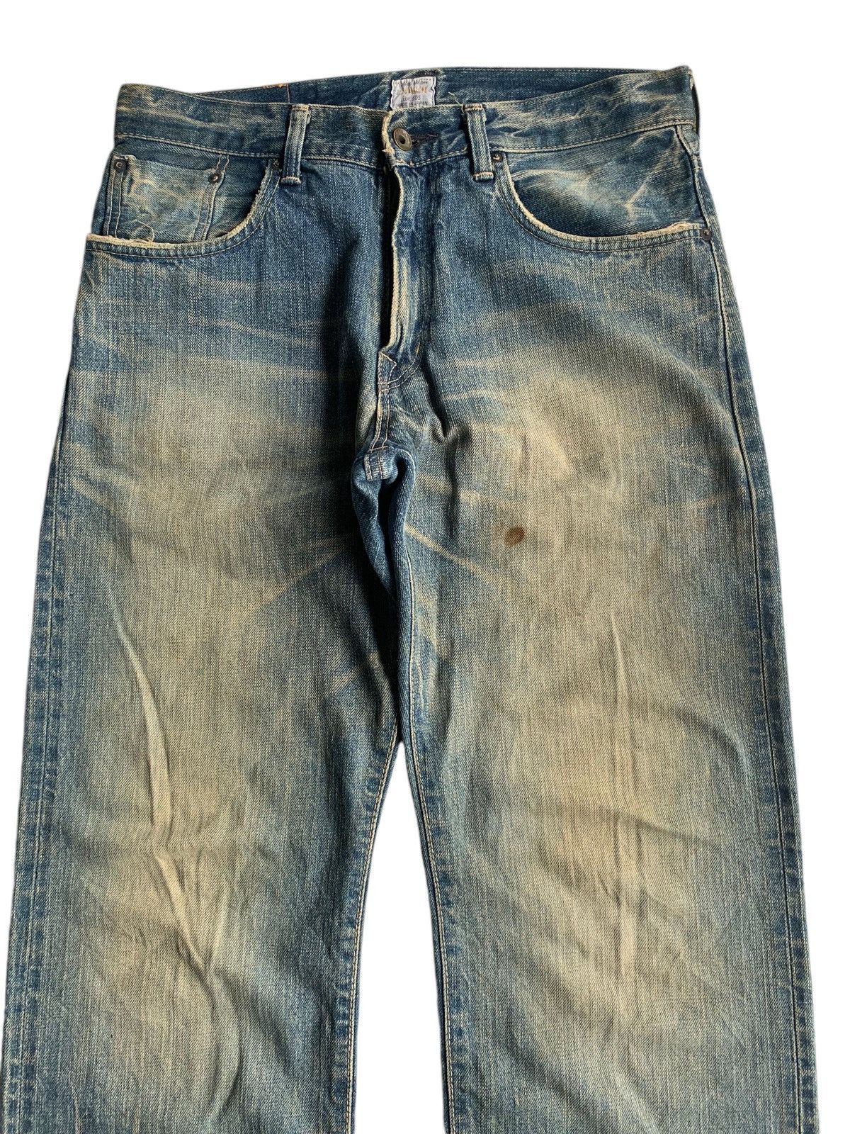 Edwin EDWIN 505Z JAPANESE FADED & RUSTY SELVEDGE DISTRESSED DENIM Size US 34 / EU 50 - 8 Thumbnail