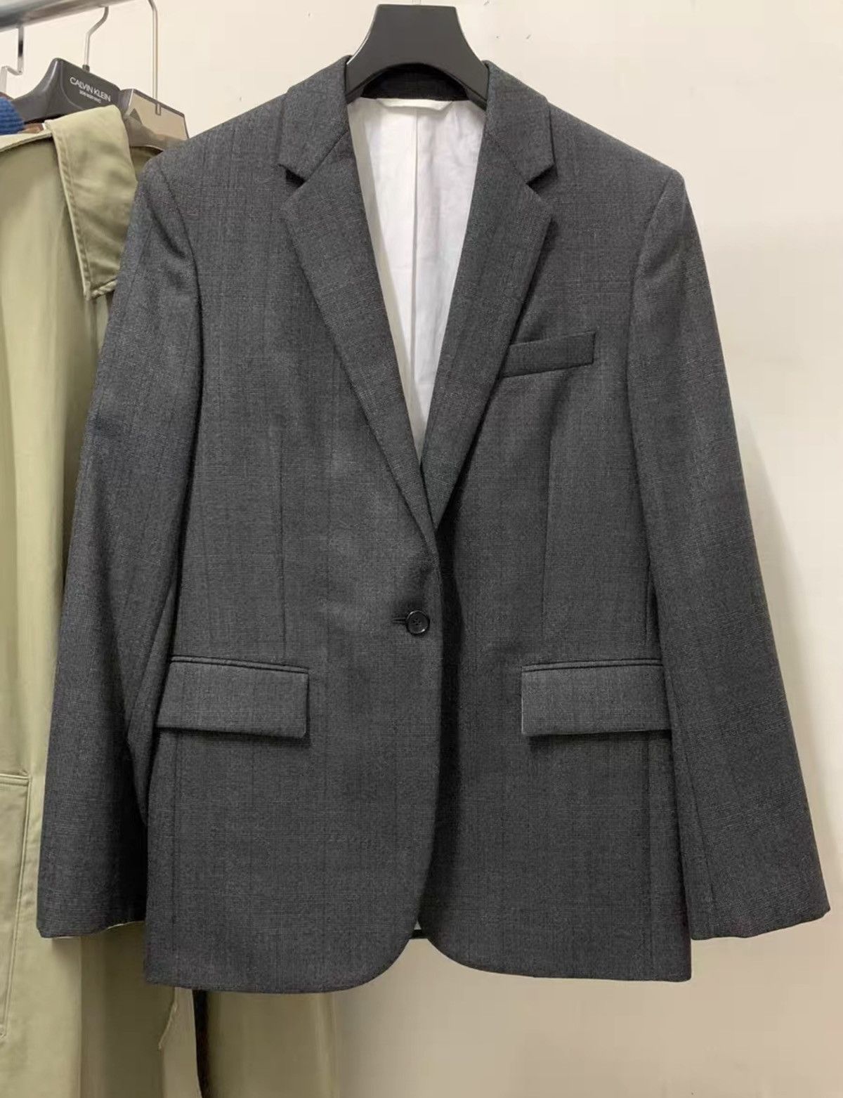 Calvin Klein CALVIN KLEIN 2017 Runway Prince of Wales Check Wool Blazer Size 38R - 1 Thumbnail