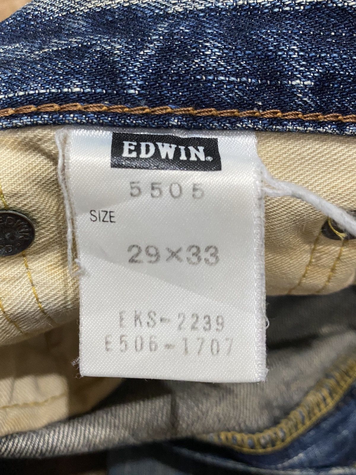 Edwin Vintage EDWIN Distressed Redline 505zx W30” Size US 29 - 15 Thumbnail