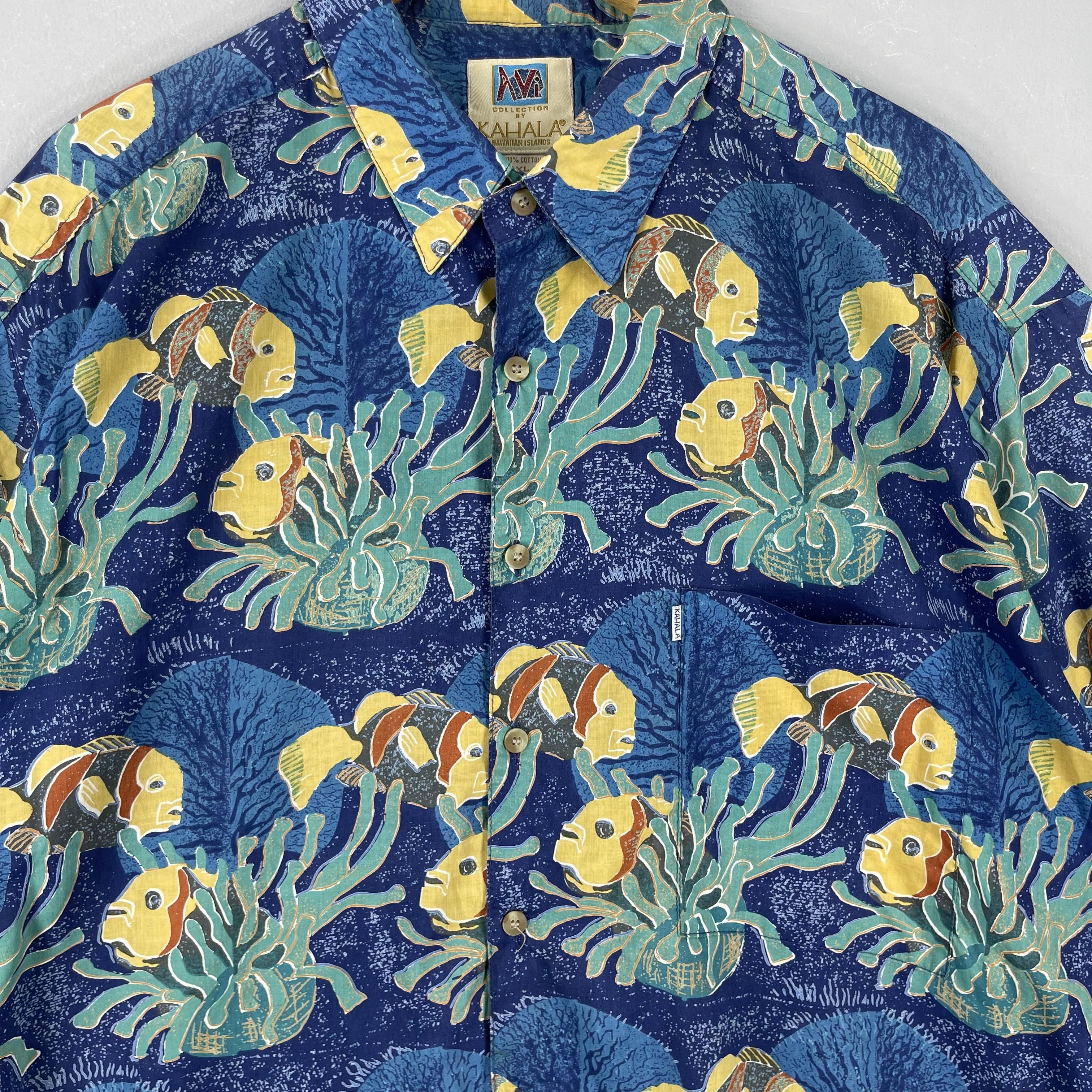 Vintage Vintage KAHALA Hawaiian Ocean Marine Wildlife Motive Shirt Size US XL / EU 56 / 4 - 2 Thumbnail