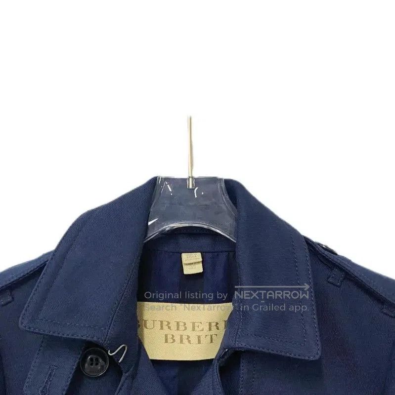 Burberry Burberry Deep Blue Cotton Women's Trench Coat. Size XS / US 0-2 / IT 36-38 - 3 Thumbnail