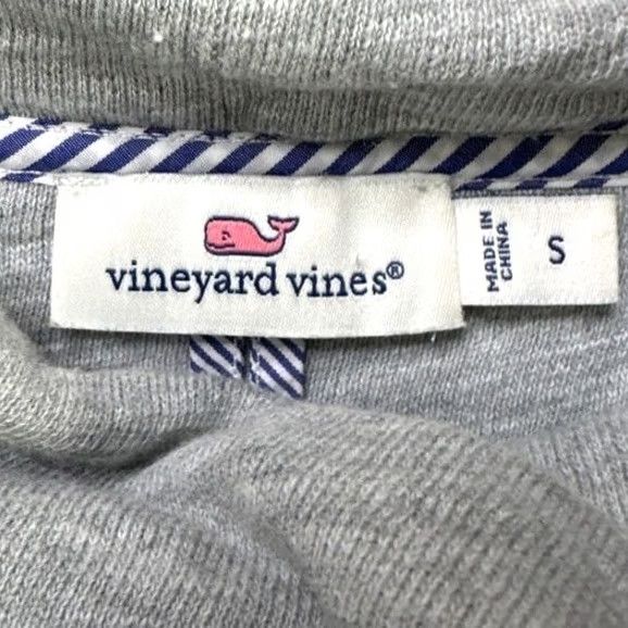 Vineyard Vines Vineyard Vines Sweatshirt Cowl Neck Mens Small Gray Drawstring Logo Pullover Size US S / EU 44-46 / 1 - 6 Thumbnail