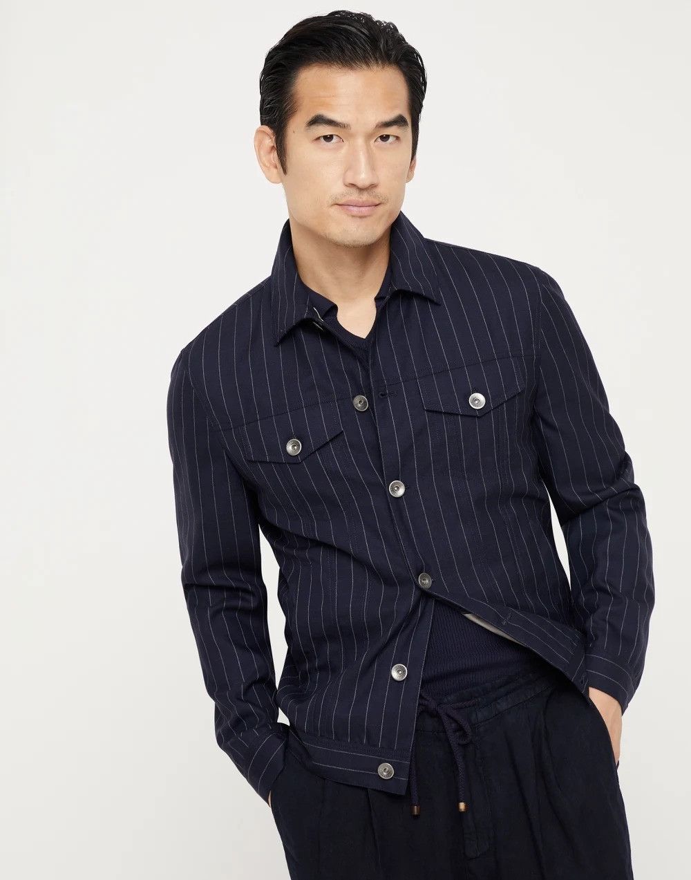 Brunello Cucinelli Denim Jacket in Open Blue Size US XL / EU 56 / 4 - 1 Thumbnail