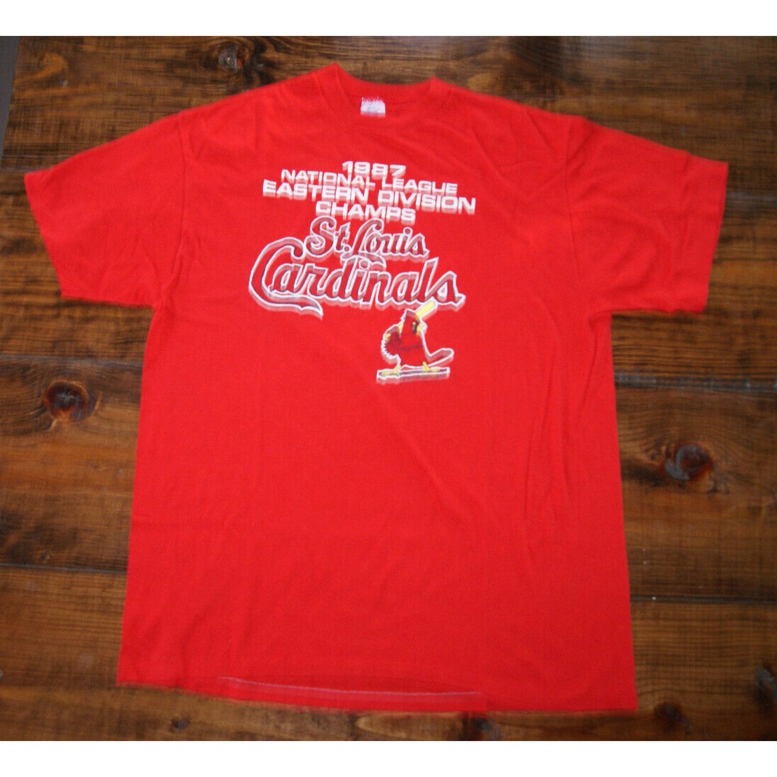 Logo 7 VTG 87 Champ St Louis Cardinals XL T-Shirt Single Stitch USA Size US XL / EU 56 / 4 - 2 Thumbnail