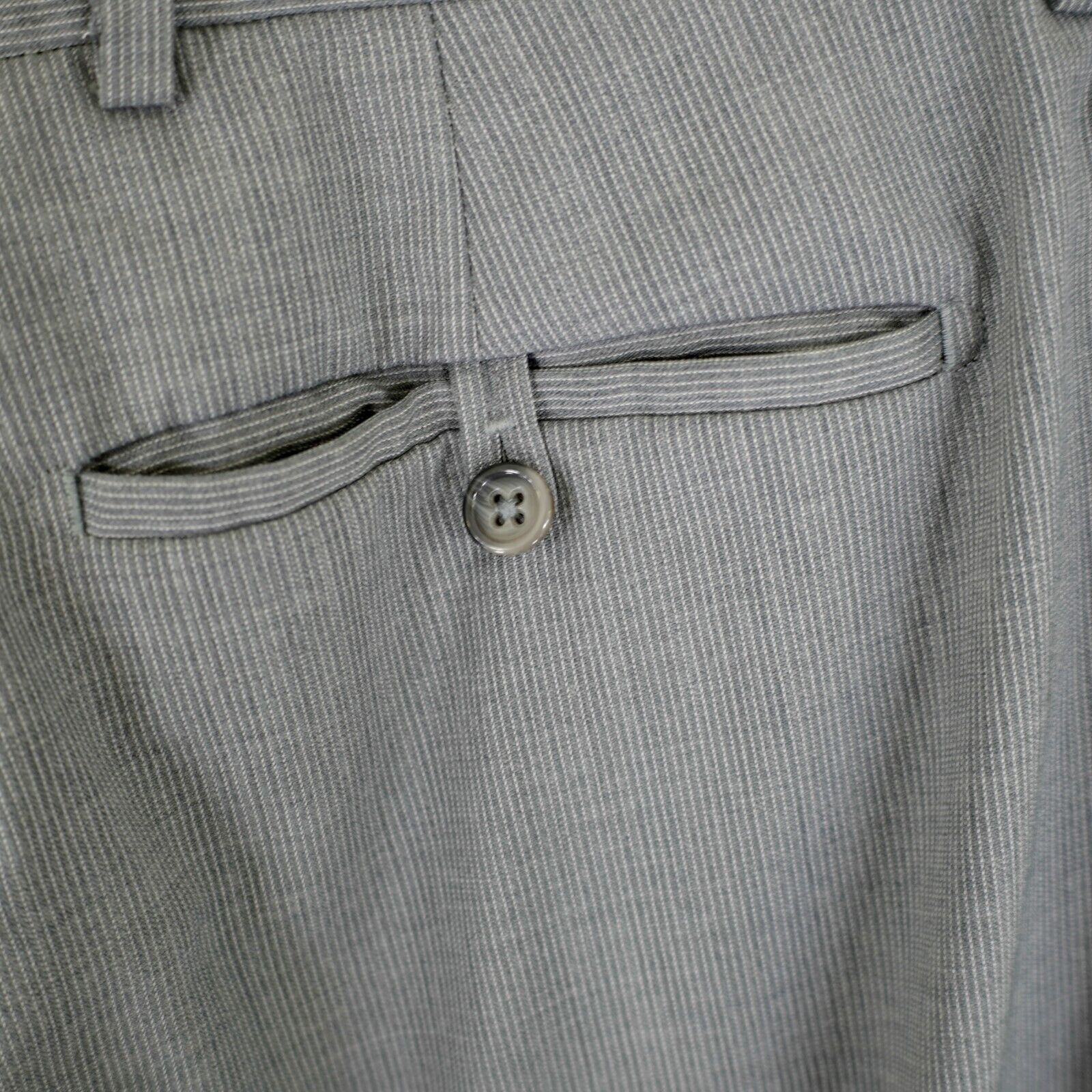 Banana Republic Banana Republic Gray Striped Wool 34/29 Dress Pants High Ris Size 34R - 3 Thumbnail
