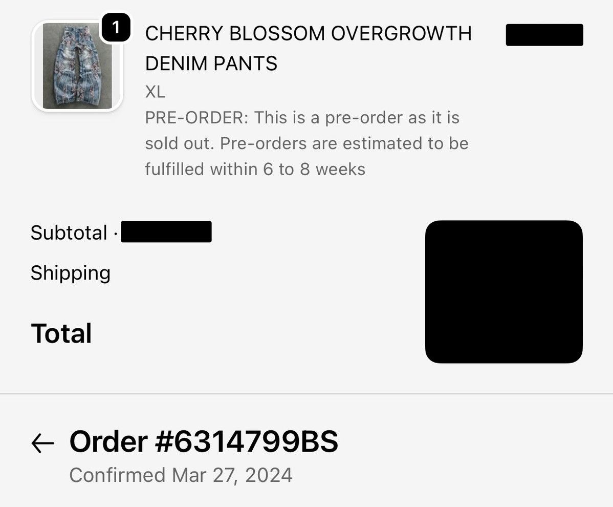 Bad Son 🌸 Jean Badson `Cherry Blossom’ - Denim Premium Size US 36 / EU 52 - 9 Thumbnail