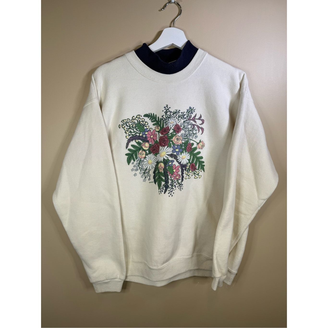 Nutmeg Size M vintage 1990s Fire Grandma Double Necked Flower Natur Size XL / US 12-14 / IT 48-50 - 1 Thumbnail