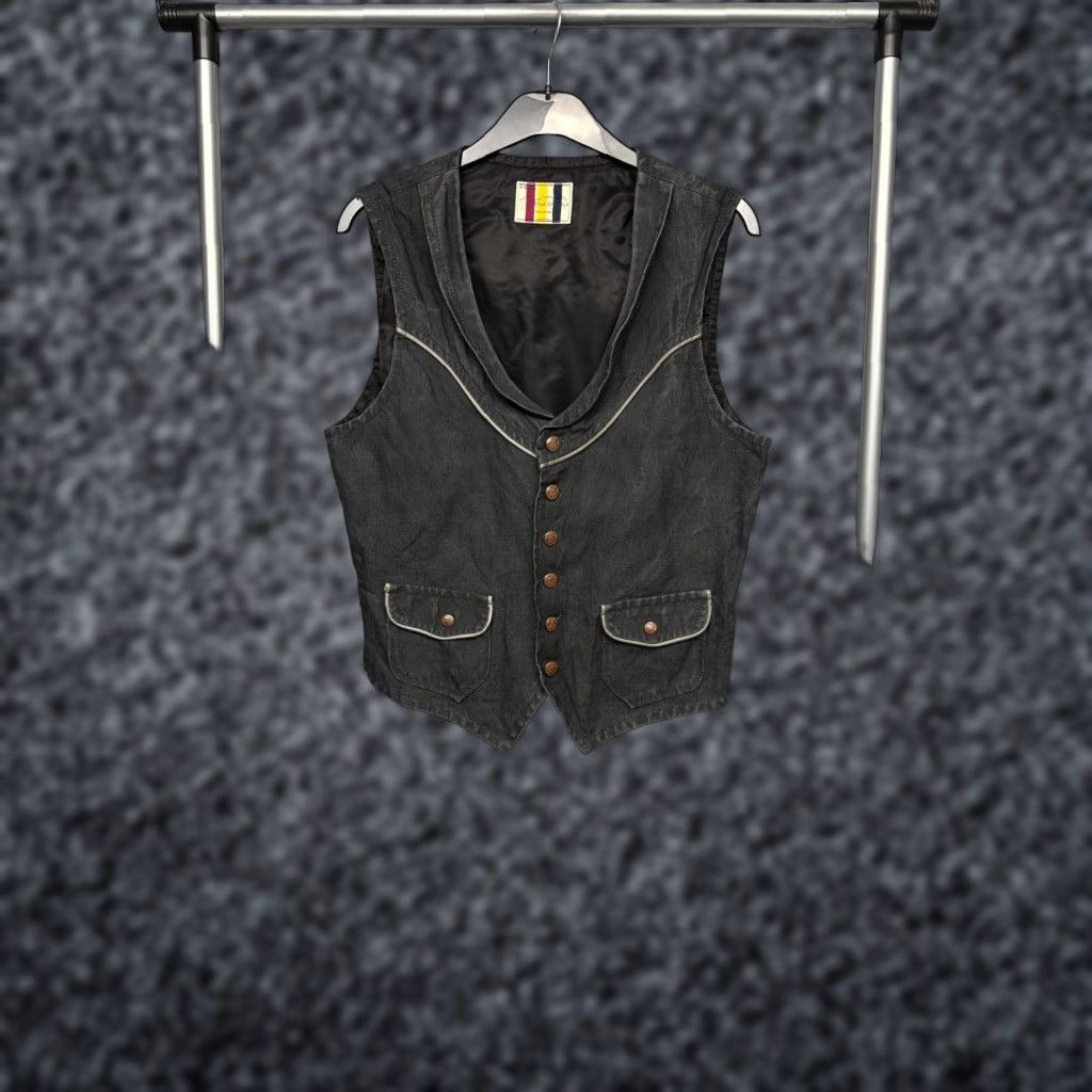 Diesel VINTAGE Diesel Vest Mens Cotton - Metal Vest Shirt Jacket 90s Style Black Size M Boys Mens Size US M / EU 48-50 / 2 - 1 Thumbnail