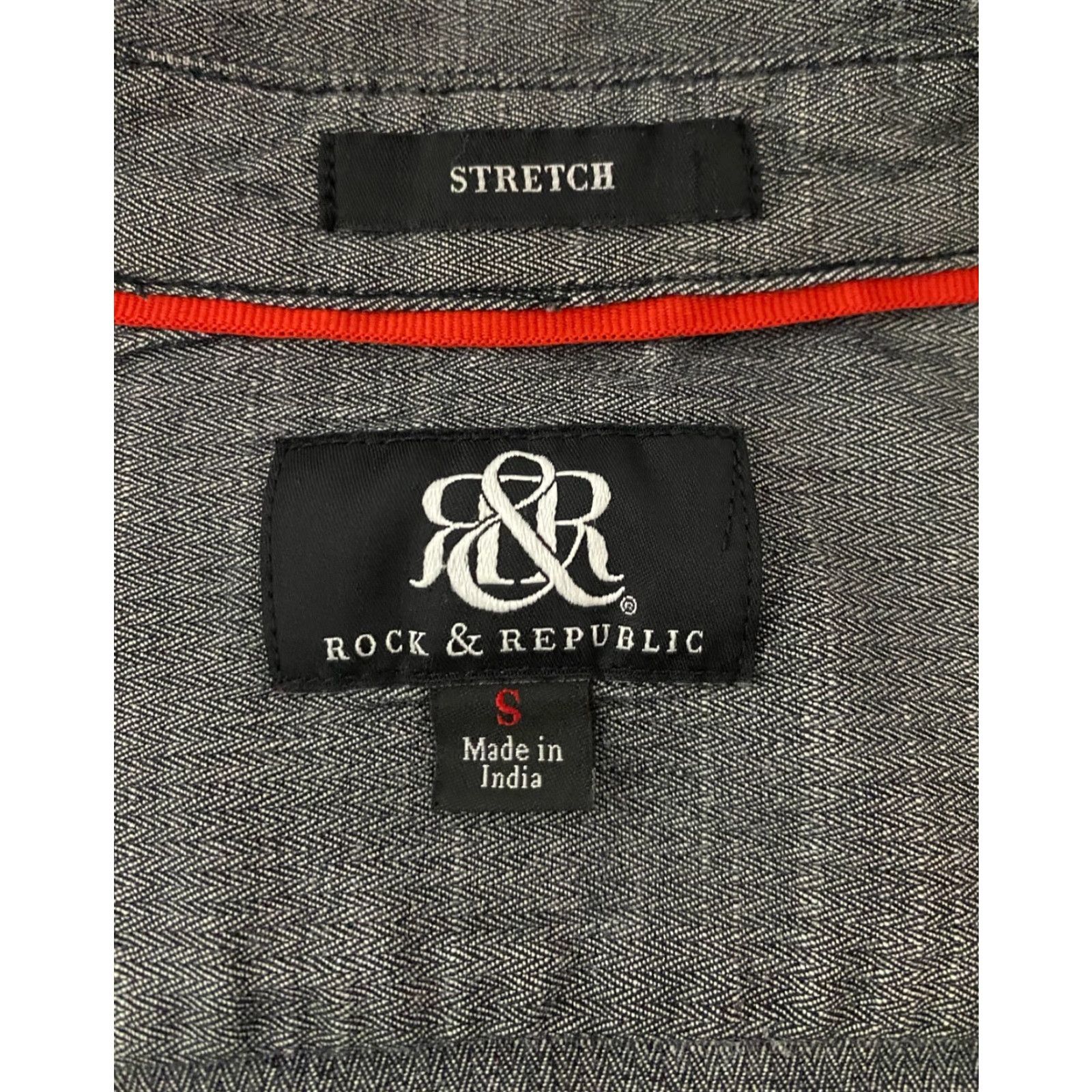 Vintage Rock & Republic Shirt Mens S Gray Casual Classic Button-Up Long Sleeve Pockets Size US S / EU 44-46 / 1 - 7 Thumbnail
