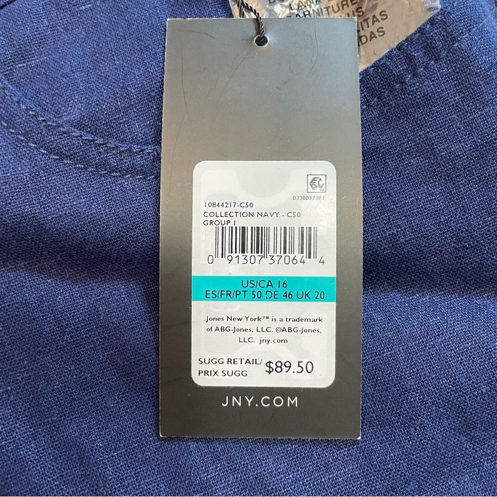 Jones New York NWT New $90 Jones New York Blue Lexington High Rise Linen B Size 38" / US 16 / IT 52 - 6 Thumbnail