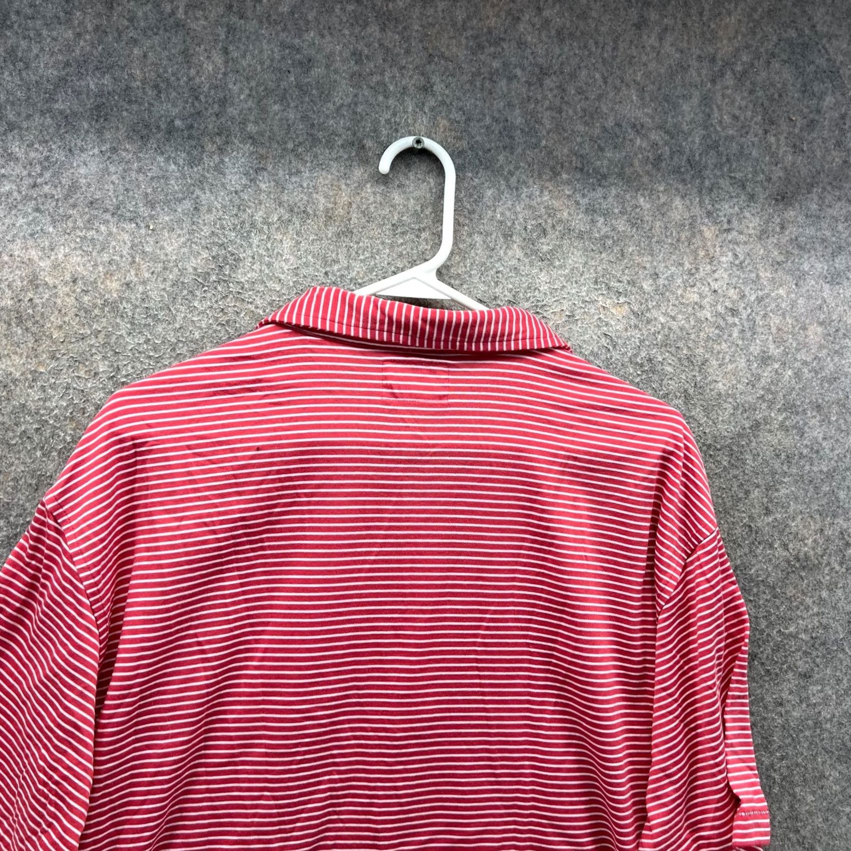 Vintage Linksoul Polo Shirt Mens XL Red White Striped Short Sleeve Golf Casual Top Size US XL / EU 56 / 4 - 6 Thumbnail
