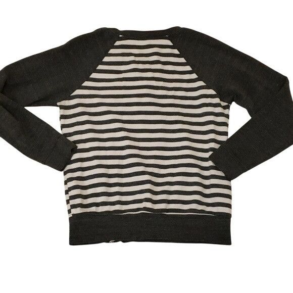 TART Collections Tart Zip Up Moto Sweatshirt Jacket Wrap Side Zip Stripe Grey Size M / US 6-8 / IT 42-44 - 5 Thumbnail