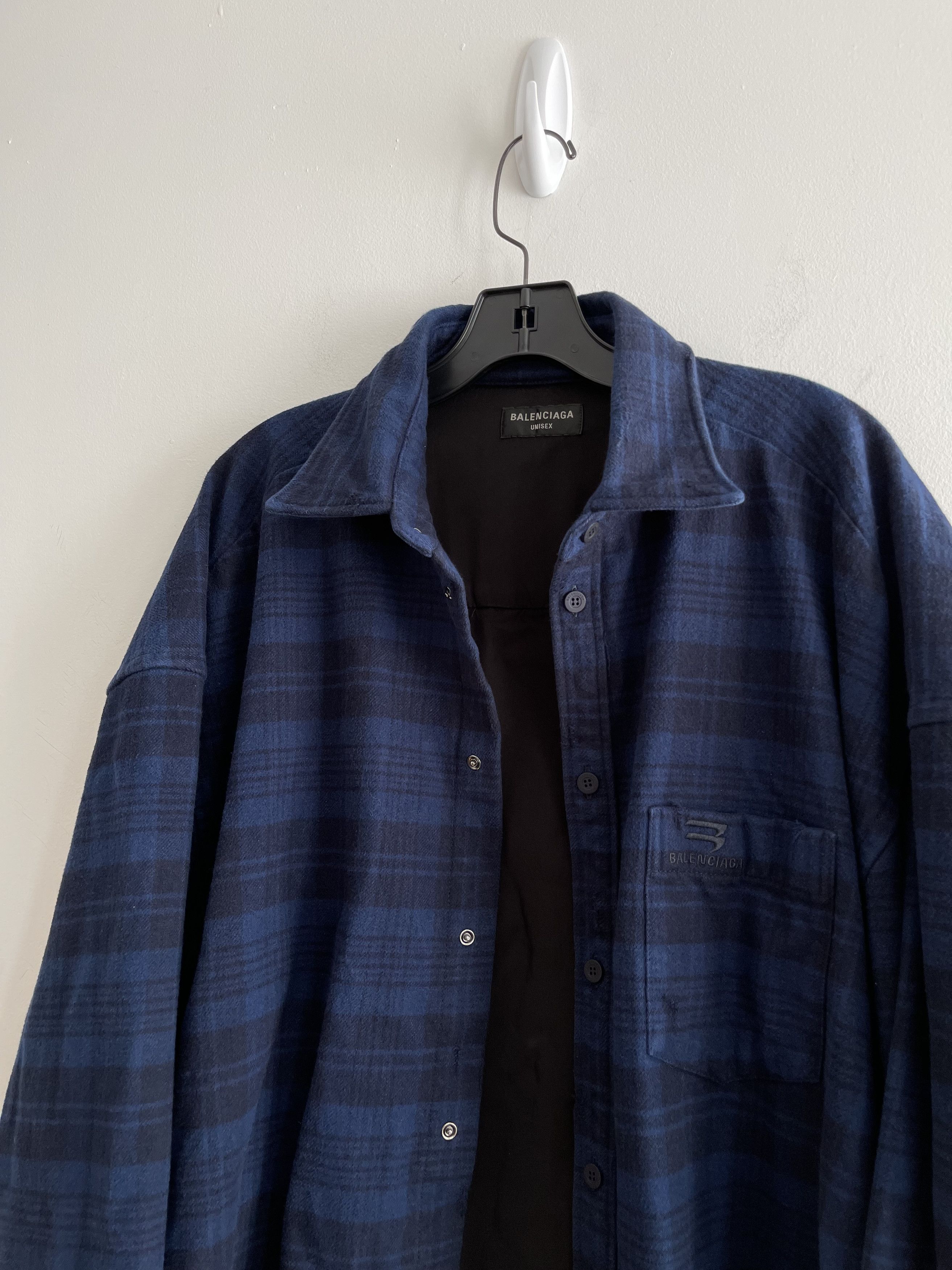 Balenciaga Destroyed Flannel Check Shirt Jacket - Size 3 Size US L / EU 52-54 / 3 - 10 Thumbnail