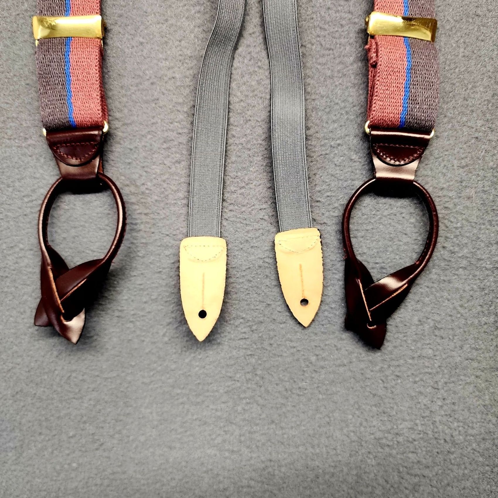 Cole Haan Cole Haan Suspenders Black Burgundy Blue Men's Suspender Button Pack Included Size ONE SIZE - 7 Thumbnail