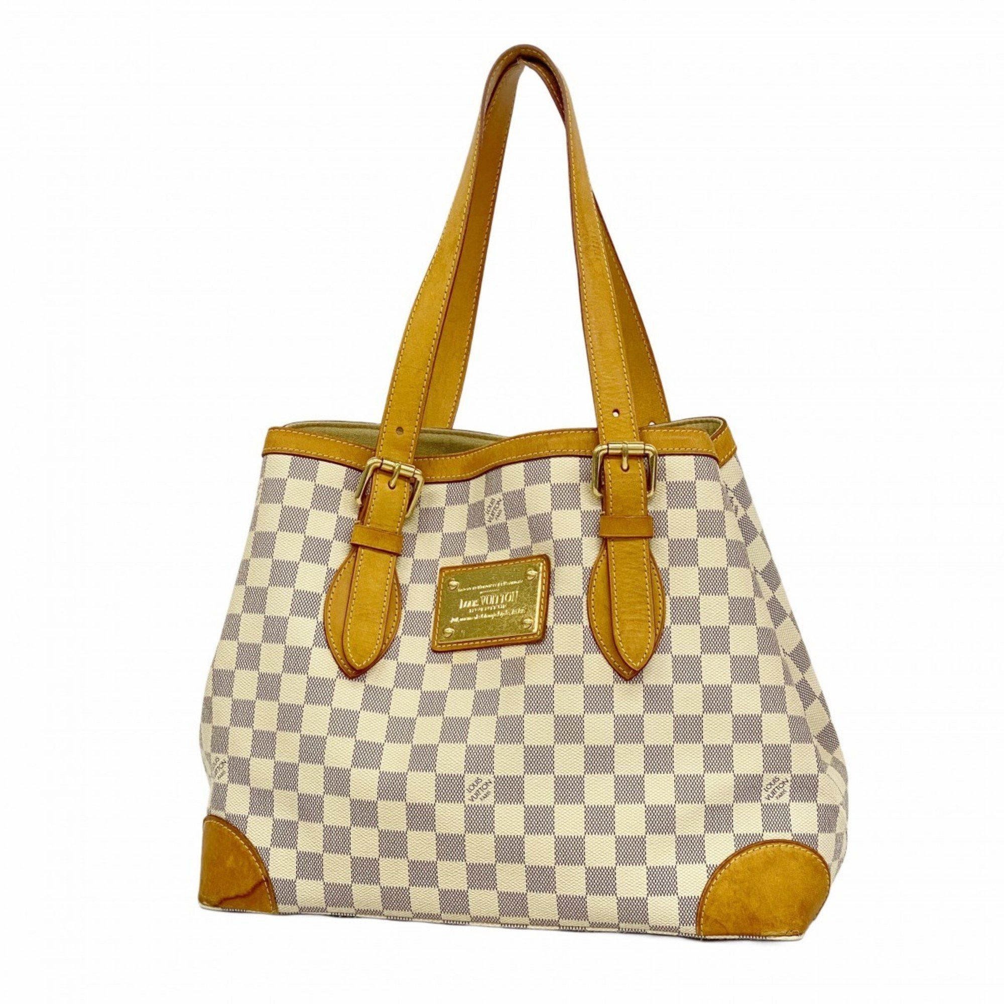 Louis Vuitton Tote Bag Damier Azur Hampstead Mm N51206 White Women's