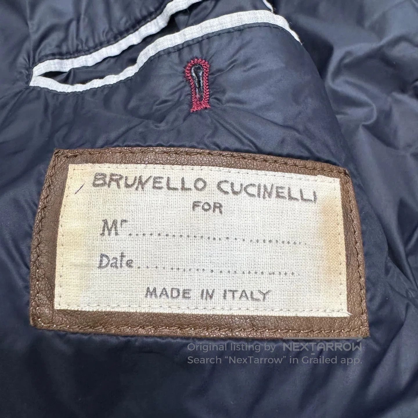 Brunello Cucinelli Brunello Cucinelli Brown Leather Pilot Jacket. Size US XL / EU 56 / 4 - 3 Thumbnail