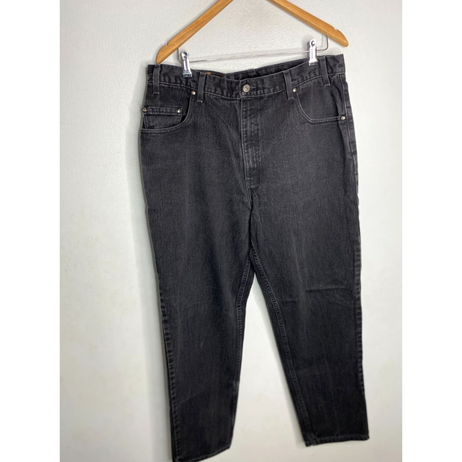 Denime VINTAGE Levis Jeans Pants 38L 32L Black 90s denim Straight Men's Denim Jeans Pants 545 Brown Tag Size US 38 / EU 54 - 5 Thumbnail