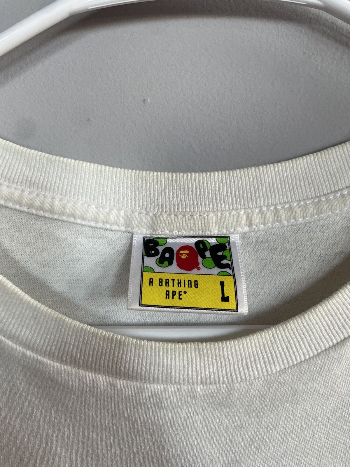 Bape Bape Ursus Bape White/Yellow Banner Logo Tee Size US L / EU 52-54 / 3 - 3 Thumbnail