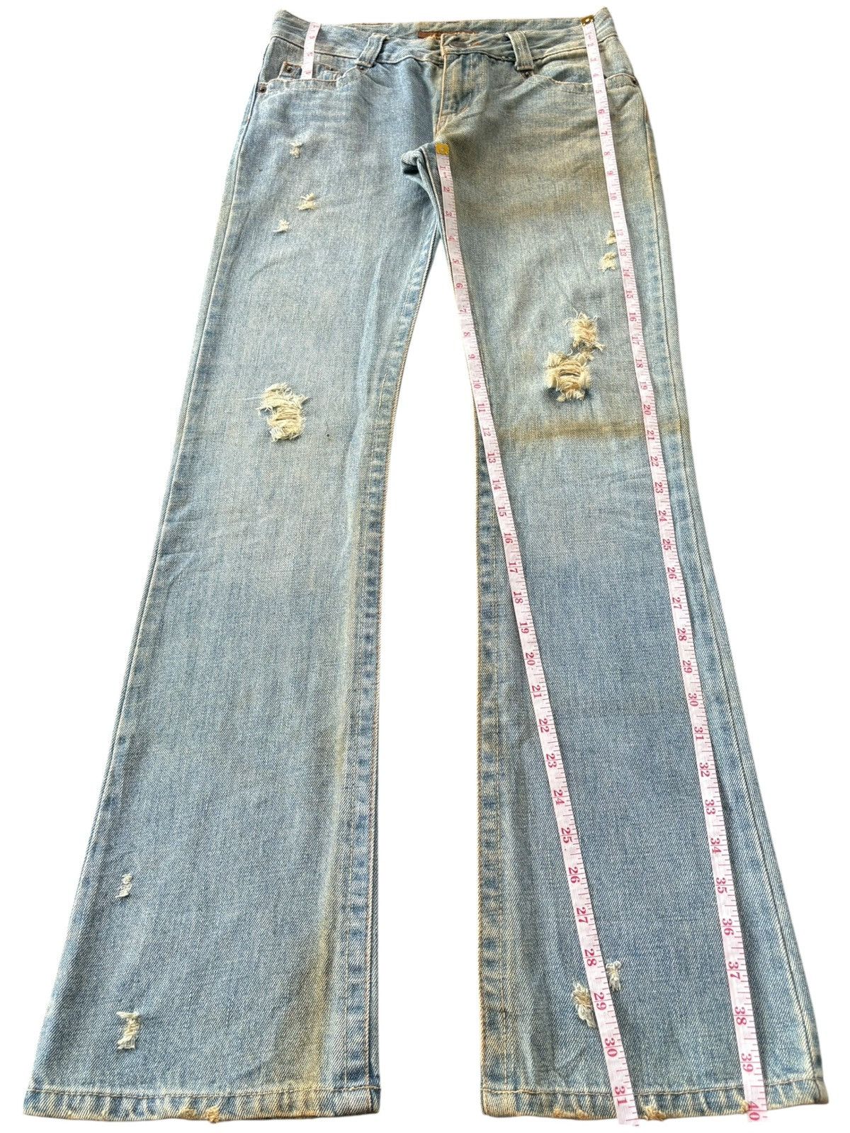 Hysteric Glamour Vintage Y2K Japanese Brand Distressed Flare Jeans Size 29" - 11 Thumbnail
