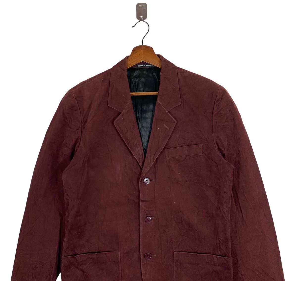 Designer × agnes b. Vintage Agnes B Homme Paris Maroon Button Jacket Size US M / EU 48-50 / 2 - 4 Thumbnail