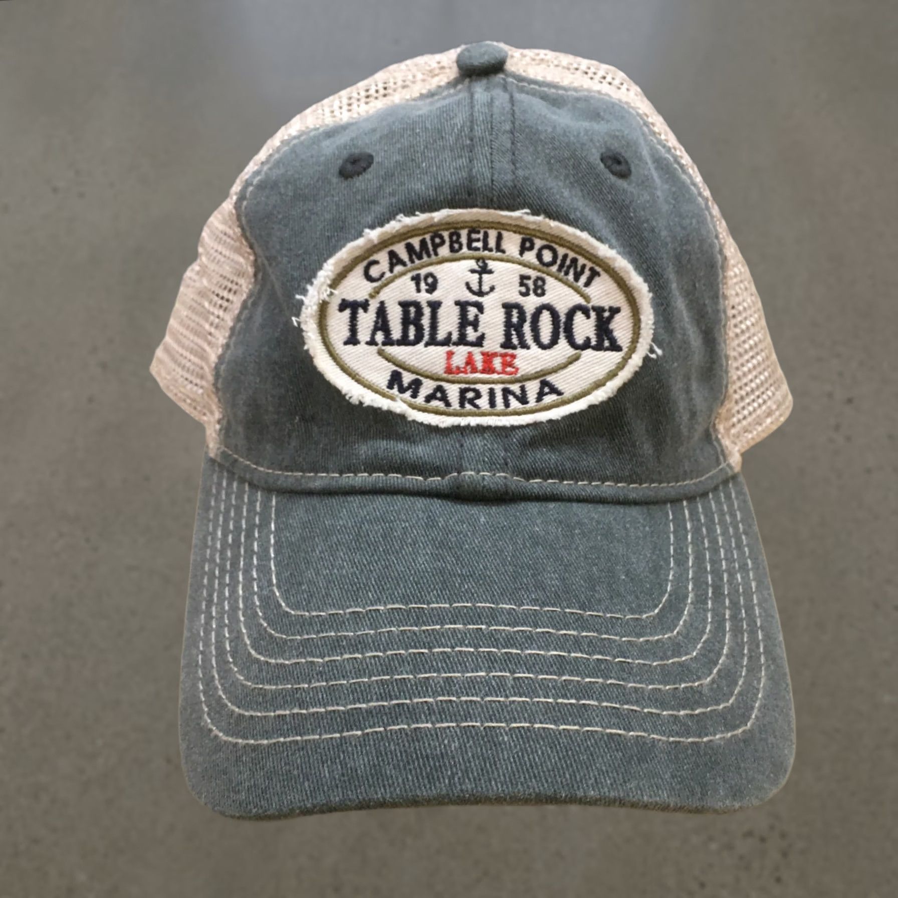 Vintage Campbell Point Table Rock Marina Trucker Hat Mens Green OS Embroidered Logo Size ONE SIZE - 1 Thumbnail