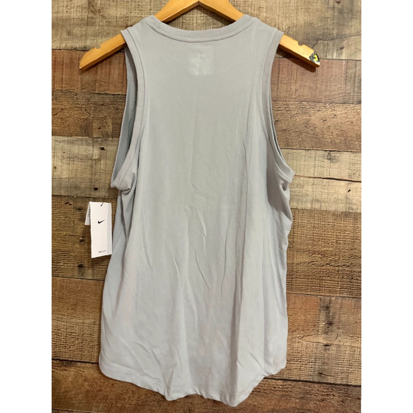 Nike Nike Dri-Fit Yoga Tank Top Women Small Gray NWT Sleeveless Pullover Breathable Lightweight Cotton Polyester Blend Logo Machine Washable Size S / US 4 / IT 40 - 3 Thumbnail