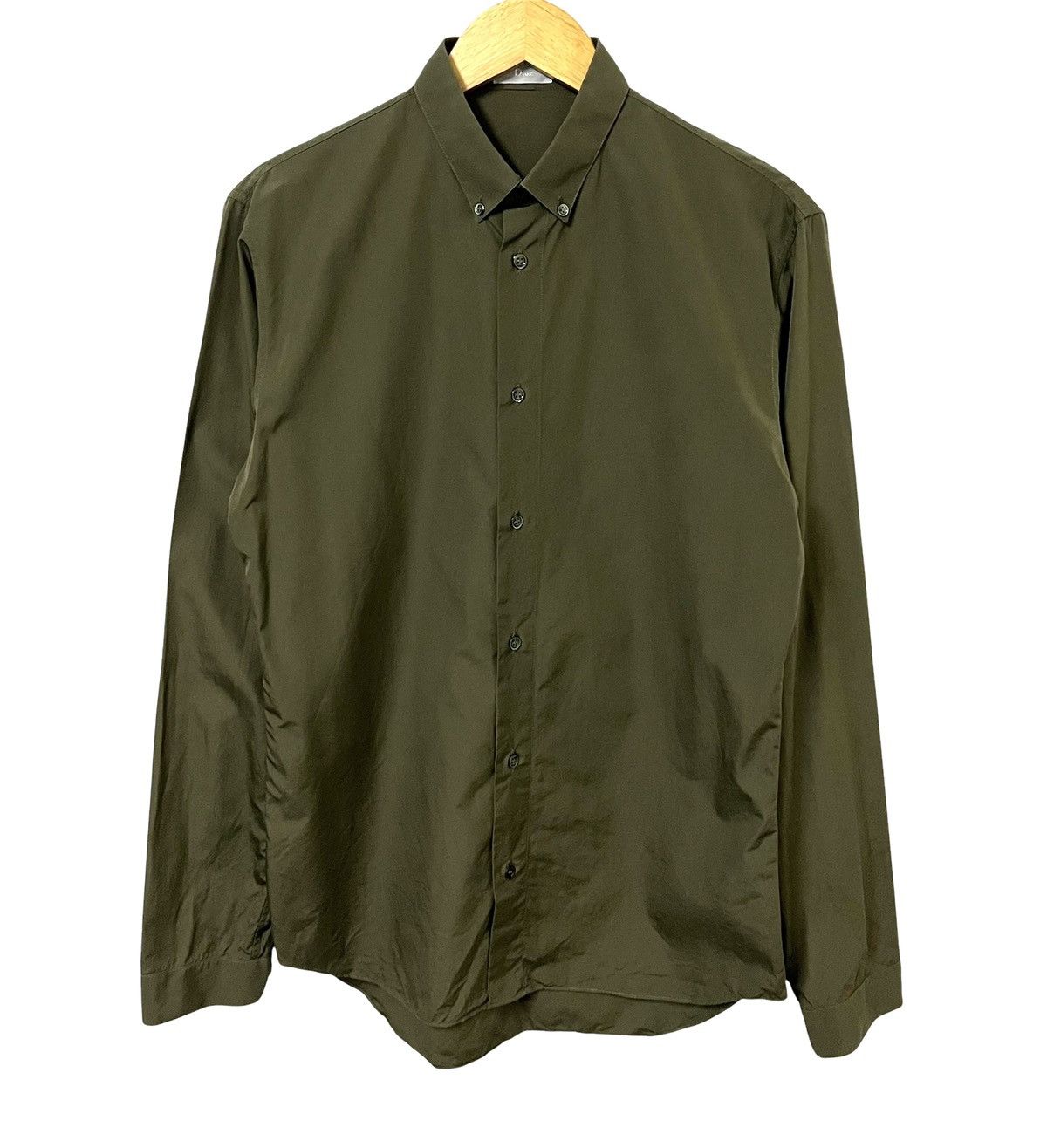 Dior DIOR HOMME HEDI SLIMANE PLAIN GREEN DRESS SHIRT Size US M / EU 48-50 / 2 - 3 Thumbnail
