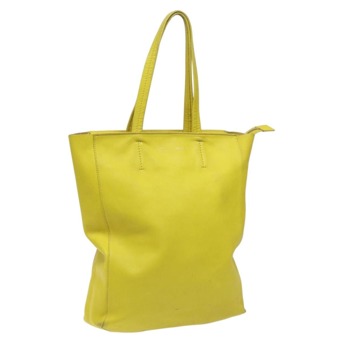 Celine CELINE Hand Bag Leather Yellow Size ONE SIZE - 1 Thumbnail