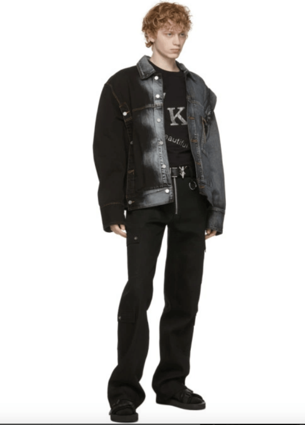 Sankuanz Sankuanz Black Exposed Zipper Cargo Pants Size US 32 / EU 48 - 2 Thumbnail