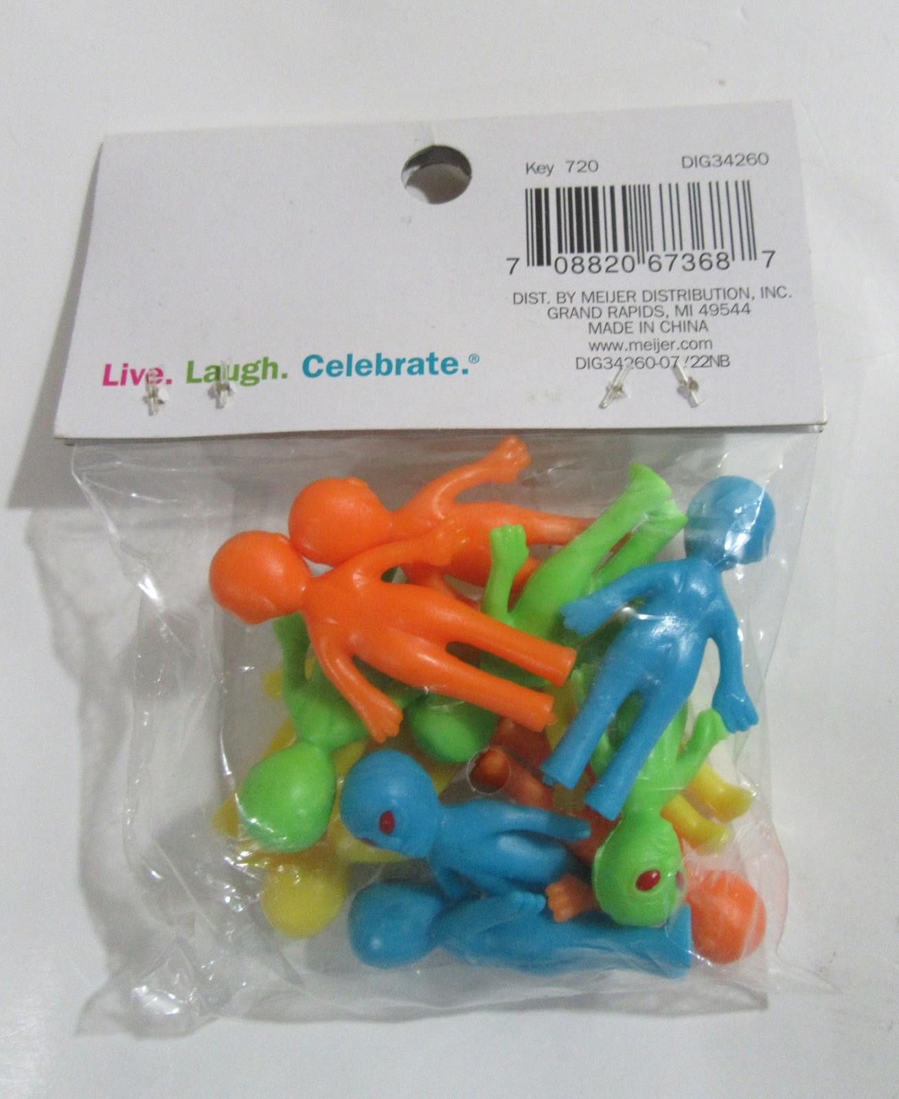 Other Meijer Pack of 12 Toy Alien UFO Action Figures Multicolor Size ONE SIZE - 3 Thumbnail