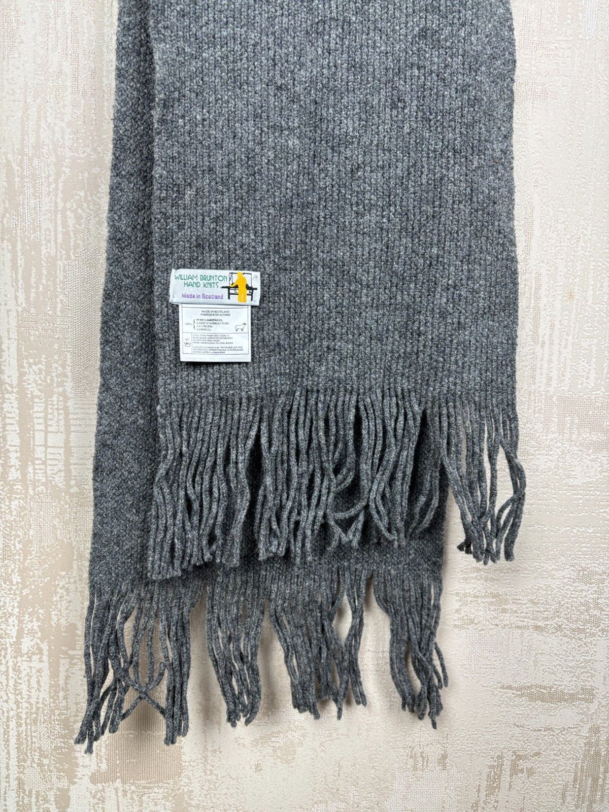 Other UK William Brunton Hand Knits Scarf 100% Lambswool Scotland Size ONE SIZE - 4 Thumbnail